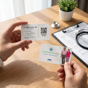 Cartão De Visita Centro de Terapia Geriátrica   Branco Simples