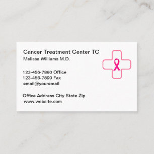 Cartão De Visita Centro de Tratamento de Câncer Médico Oncologista
