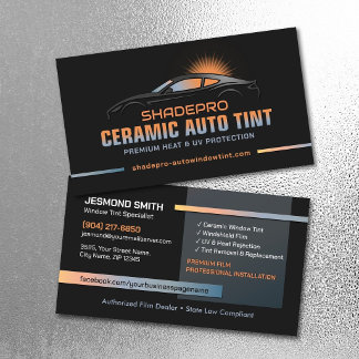 Cartão De Visita Ceramic Auto Tint Premium Window Film