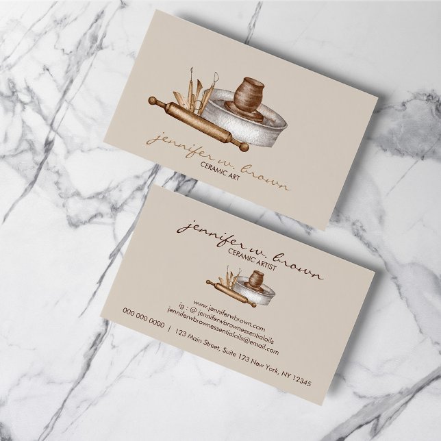 Cartão De Visita Cerâmica (Pottery Ceramics Business Card)