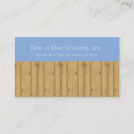 Cartão De Visita Cerca de piquete/cerco do Lt céu azul do