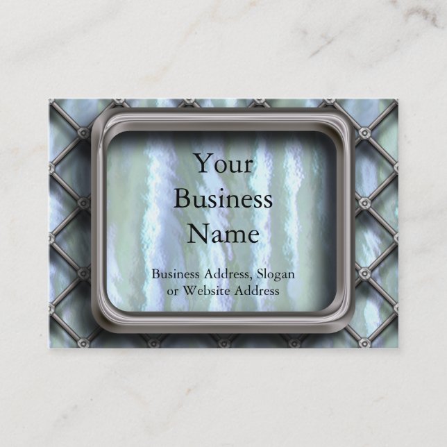 Cartão De Visita Cerco da piscina de aço (Frente)