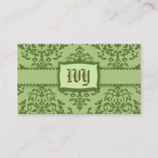Cartão De Visita cereja sobre o bolo 311-Monogram - a hera decora