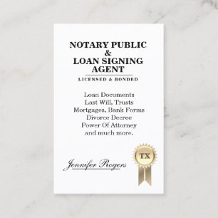 Cartão De Visita Certificação relativa ao contrato