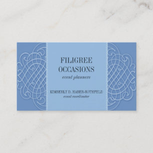 Cartão de visita Cerulean filigrana da elegância