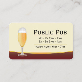 Cartão De Visita Cerveja Bar e Pub Micro Brewery