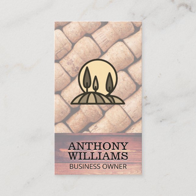 Cartão De Visita Cervejas - Madeira Rústica | Vinha | Máquinas (Frente)