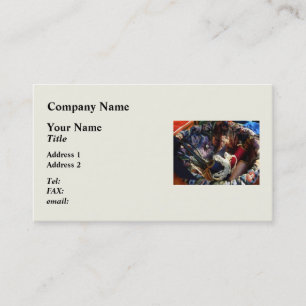 Cartão De Visita Cesta de Crocheting e Thread