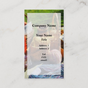 Cartão De Visita Cestas do fio na feira da ladra