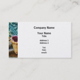 Cartão De Visita Cesto com tricô - Acabamento de Platina