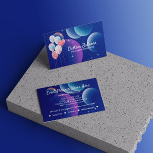 Cartão De Visita Céu de Decoração do Planejador do Partido dos Balõ