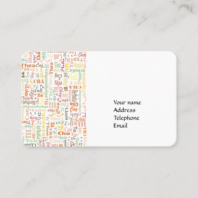 Cartão De Visita Chá (Frente)