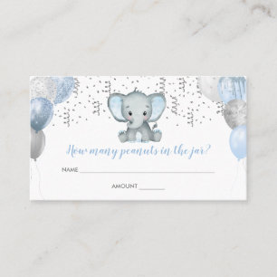 Cartão De Visita Chá de fraldas de Elefante Bonito Balões de Elefan