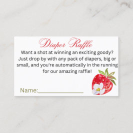 Cartão De Visita Chá de fraldas de morango doce