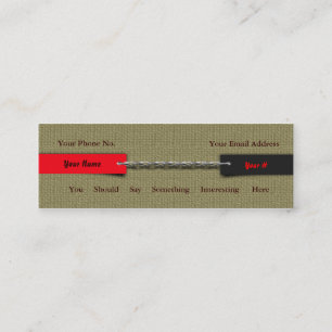 Cartão de visita Chain de linho contemporâneo