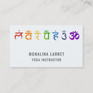 Cartão De Visita Chakra - Símbolo de Meditação Yoga - Instrutor