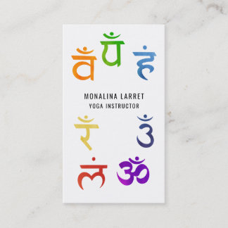 Cartão De Visita Chakra - Símbolo de Meditação Yoga - Instrutor