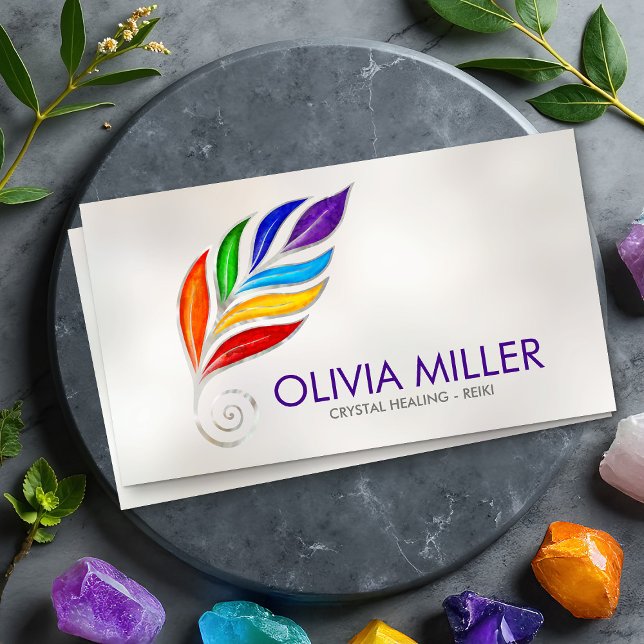 Cartão De Visita Chakras Tree Branch Flourish (Criador carregado)