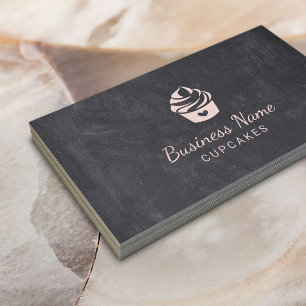 Cartão De Visita Chalkboard de pastelaria de pastelaria de bolos de