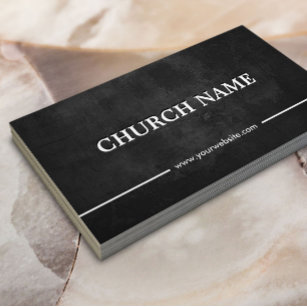 Cartão De Visita Chalkboard Russo do Pastor da Igreja