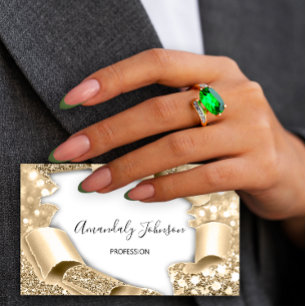 Cartão De Visita Chamada Dourada do Planejador de Eventos de Matura