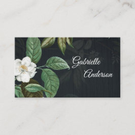 Cartão De Visita Chamada Floral Elegante/