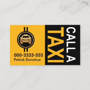 Cartão De Visita CHAMAR UM Driver De Cabina TAXI