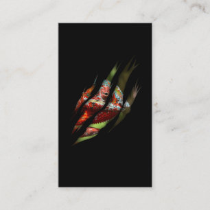 Cartão De Visita Chameleon Colorful Skin Lizard