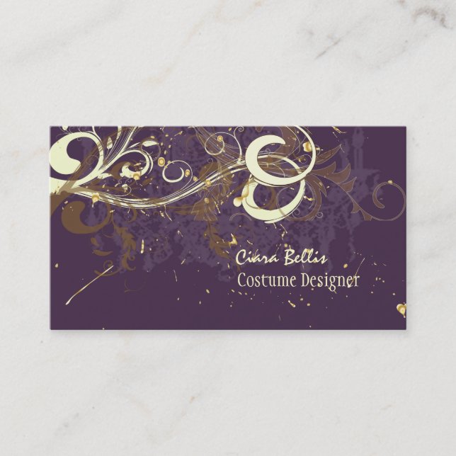 Cartão De Visita Chaminés de ameixa e chocolate (Frente)