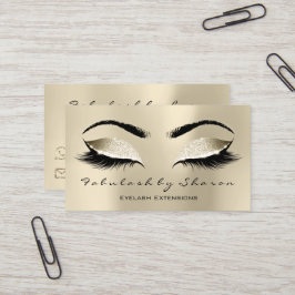 Cartão De Visita Champaigne Da Lash Eyebrow