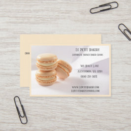 Cartão De Visita Champanhe padeiro pastelaria Vanilla Macaron