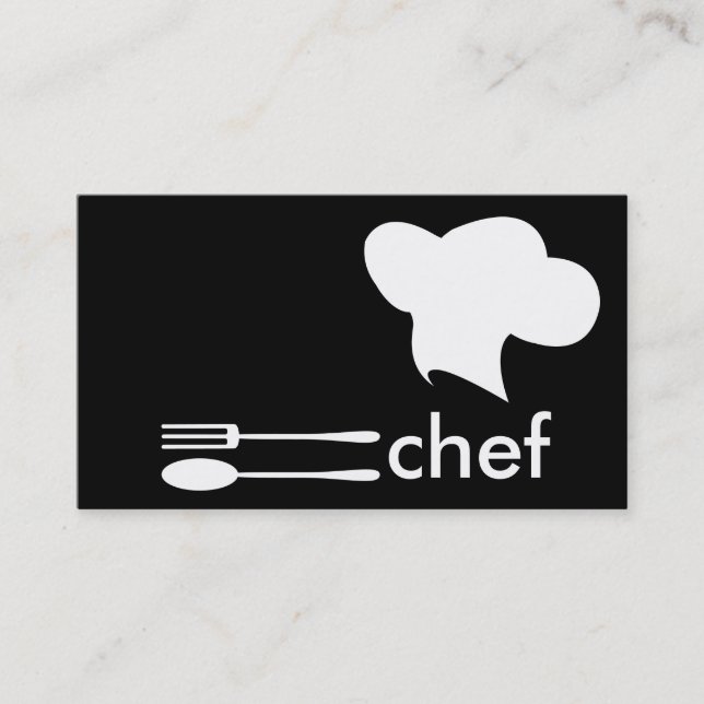 Cartão De Visita Chapéu de chef (Frente)