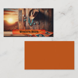 Cartão De Visita Chapéu de Cowboy com cobertor do Sudoeste e Joias