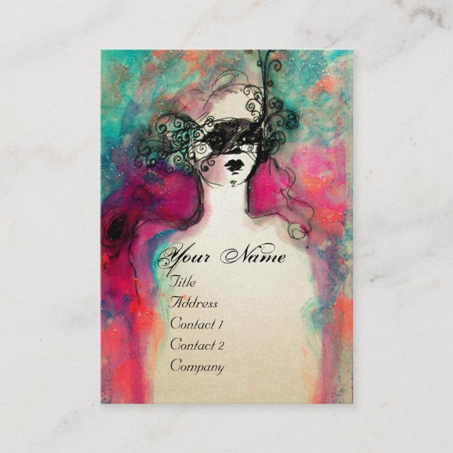 Cartão De Visita CHARM MONOGRAM White PearPaper (Frente)