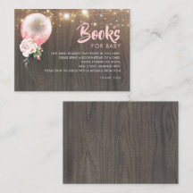 Chás de fraldas Livros Solicitam Balão Floral Dour