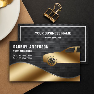 Cartão De Visita Chauffeur Dourado de luxo com fibra de carbono pre