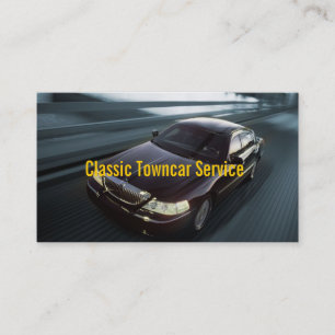 Cartão De Visita Chauffeur Town Car Driver Transportation Business