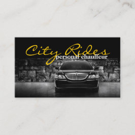 Cartão De Visita Chauffeur Town Car Driver Transportation Business