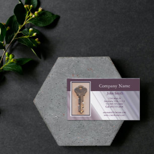 Cartão de visita chave de aço