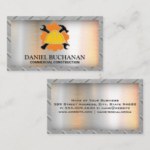 Cartão De Visita Chave de Construcção Capacete Martelo