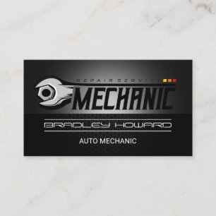 Cartão De Visita Chave de Mecânico   Reparo de Carro