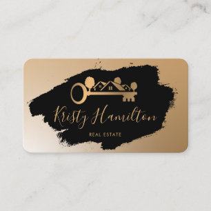 Cartão De Visita chave do corretor de imóveis adiciona barramento d