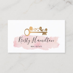 Cartão De Visita chave do corretor de imóveis adicione fotos bu