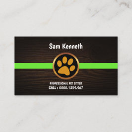 Cartão De Visita Chave Dourada de Pata Gelada de Madeira de Grain P