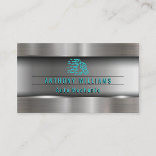 Cartão De Visita Chave inglesa na indústria de escovagem metálica