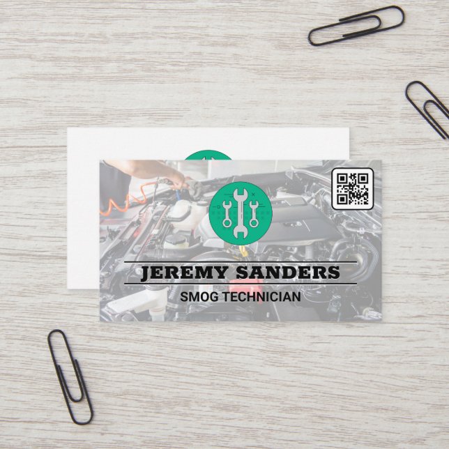 Cartão De Visita Chave Inglesa | Serviços Automáticos | Compartimen (Frente/Verso In Situ)