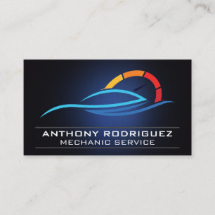Cartão De Visita Chaves Engrenagem e Pistão   Logotipo de Serviço A