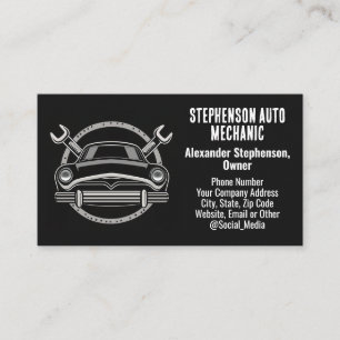 Cartão De Visita Chaves Mecânico Automotivo Carro Antigo