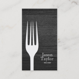Cartão De Visita Chef Catering - Logotipo da Comida do restaurante