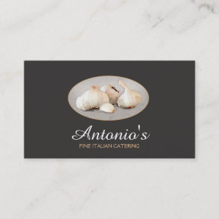 Cartão De Visita Chef de cozinha do alho italiano ou grego 3